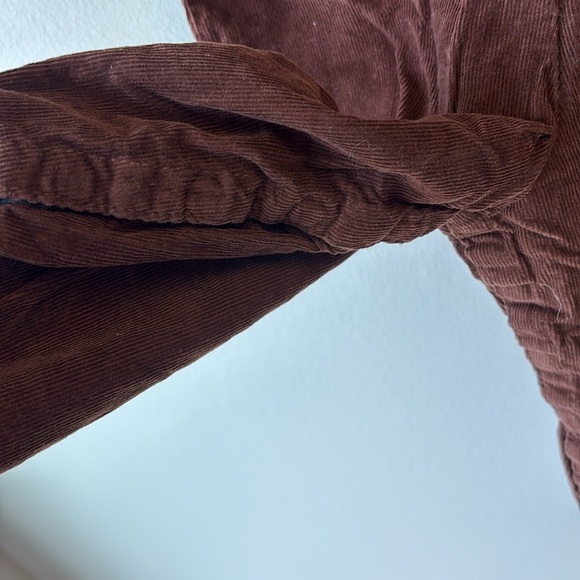 Vive La Fete Brown Corduroy Overalls with Embroidered Design Thanksgiving - Picture 6 of 8